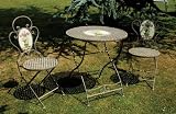 Review   / Lattice Bistro Set for 2 in Antique Stone