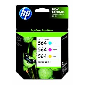 Original HP 564 Ink cartridges Combo-Pack (Cyan, Magenta & Yellow Cartridges) in Retail Packaging