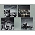 Bilder mit LED Beleuchtung St�dte London, Sydney, New York 2mal verschieden, 4er Set