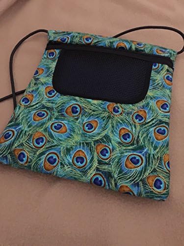 Sugar Glider Bonding Pouch Bag 8 X 9 Peacock Seamless