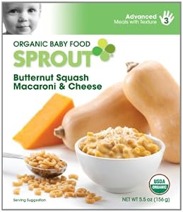 Sprout Organic Baby Food Butternut Squash Macaroni and Cheese, 5.5-Ounce (Pack of 12)