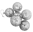 Pack of 6 Gleaming Silver Mirrored Glass Disco Ball Christmas Ornaments 2.75"