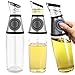 eZinco Olive Oil Dispenser Vinegar Bottle Press and Measure As Seen on TV 17 Oz Black or Silver