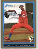 2009 Bowman WBC Prospects Gold #BW12 Aroldis Chapman - Cuba (RC - Rookie Card / Prospect Parallel - XRC - World Baseball Classic)(Baseball Cards)