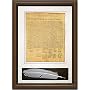 The Declaration of Independence. High Quality Replica of Historical document. Genuine Parchment & Quill. Framed and Matted