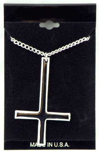 Inverted Polished Unholy Cross Necklace Black Metal Occult 2011