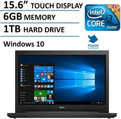 2016 New Edition Dell Inspiron 3000 Premium 15.6" Touchscreen Laptop, Intel Core i3-5015U Processor 2.1GHz, 6GB RAM, 1TB HDD, HDMI, Bluetooth, No DVD, 802.11ac, HD Webcam, Windows 10 -MaxxAudio