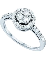 0.50CTW DIAMOND FLOWER RING