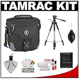 Tamrac 5502 Explorer 2 Digital SLR Photo / Camera Bag (Black) + Tripod + Canon Cleaning Kit for Canon EOS 7D, 5D Mark II III, 60D, Rebel T3, T3i, T2i Digital SLR Cameras
