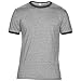 Anvil Mens Plain Lightweight Ringer T-Shirt