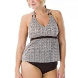 Women's Plus Size Merona Etchy Prnt Tankini - Bittersweet