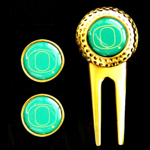 Oregon Ducks Divot Tool Golf Ball 2 Marker Set