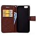 iPhone 7 Case, Phone Cover 7, Carryberry Elephant Pattern Premium PU Leather Wallet Flip Protective Skin Case for iPhone 7 ,Brown