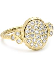 KC Designs "Twist" 14k Yellow Gold and Diamond Oval Shape with Braided Detail Ring
