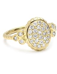 KC Designs "Twist" 14k Yellow Gold and Diamond Oval Shape with Braided Detail Ring