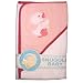 Baby Girl Duck Hooded Bathrobe, Babies 100% Cotton Towel Bath Robe (75cm x 75cm) (Pink)