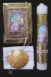 Baptism Gift Sets - Girl - Rosary - Candle - Hanky - Shell - Box 10.75in.x9in.