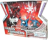 Transformers Universe Classic Series Legends Class 5 Pack 3.5 Inch Tall Action Figure Set - AERIAL RIVALS with 3 Autobot Figures (AUTOBOT BLADES, AIR RAID and SKYDIVE) Plus 2 Decepticon Figures (THRUST and RAMJET)