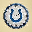 Indianapolis Colts 12in Art Glass Clock NFL Football Fan Shop Sports Team Merchandise