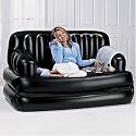 Air-o-Space 5-in-1 EZ Super FULL Size Inflatable Sofa Bed (Black) (54" WIDE)