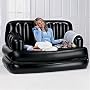 Air-o-Space 5-in-1 EZ Super FULL Size Inflatable Sofa Bed (Black) (54" WIDE)