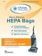 Hoover WindTunnel HEPA Type Y Cloth 9 Pack Vacuum Bags - Allergen HEPA filtration with Closure - Compare With Hoover Part # 4010100Y, 4010801Y