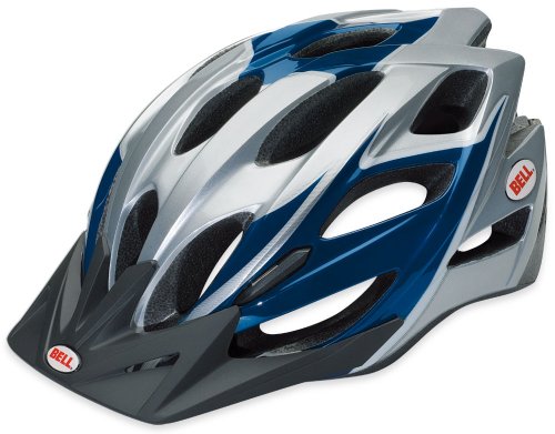  Bell Slant Bike Helmet (Blue/Silver, Universal Fit)