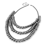 Beaded Fashion Necklace Hematite