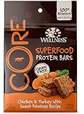 Wellness CORE Grain Free Superfood Protein Bars Chicken & Turkey Natural Dog Treats, 5.5-Ounce Bag