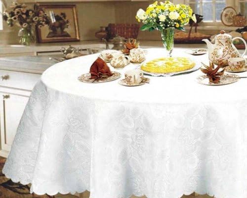 Home Products Tablecloth-D-RD 70 in. Damask Jacquard Tablecloth - Round