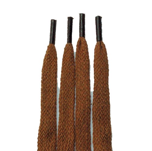 BOGOF Clearance of Bargain Laces (100cm X 8mm Tan/Light Brown) Flat Shoe Boot Laces New