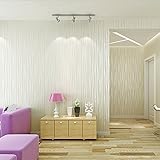 Auralum 爽やかな縞目調壁紙 ノリなし 子供部屋 ルームインテリア リビング リフォーム 和風 おしゃれな壁紙 防水 55cm×10m (ベージュ)