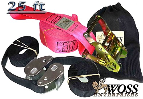 WOSS Gear, 2in Slackline - Made in USA (Pink)