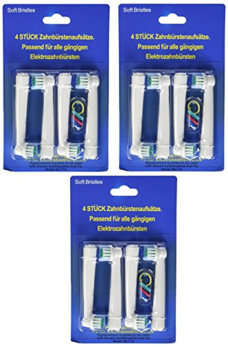 Generic Oral B Compatible Toothbrush Replacement Heads - 12 Brushes