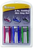 Titan 12711 3-Piece Folding Hex Key Set