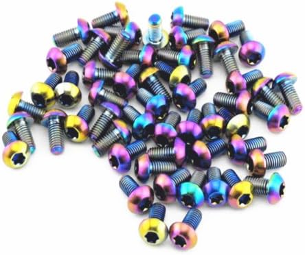 New 12pcs Ti Titanium Disc Brake Rotor Bolts M5x 10mm for Avid Hayes Magura Formula Hope Colorful