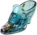 Fenton 2-1/2-Inch Tall Slipper Figurine, Robin's Egg Blue Glass Color with Handpainted Accents