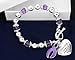 Fundraising For A Cause Pancreatic Cancer Charm Bracelet in a Gift Box