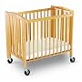 Foundations Hideaway Hardwood Full Size Folding Crib, Natural