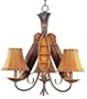 Grand Old River Canoe Three Light Chandelier