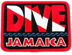 Dive Jamaica Patch Embroidered Iron On Scuba Diving Flag Emblem Souvenir