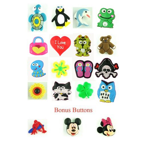 19 Multi Pack Cutesy Animal Flower Sea Novelty Shoe Snap On Decorations, Charms, Buttons, Widgets for Clogs, Crocs, Bracelets, & More **Free Shipping Offer**