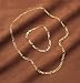 Jewelry : Men's 2-Pc. 14K Gold / Sterling Silver Figaro Necklace and Bracelet