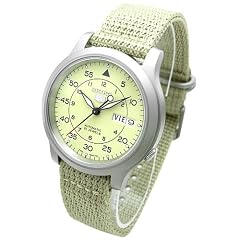 SEIKO SEIKO 5 (セイコーファイブ) 自動巻 メッシュベルト ミリタリー メンズ ウォッチ アイボリー SNK803K2