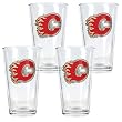 Calgary Flames NHL 4pc Pint Ale Glass Set by Great American Products