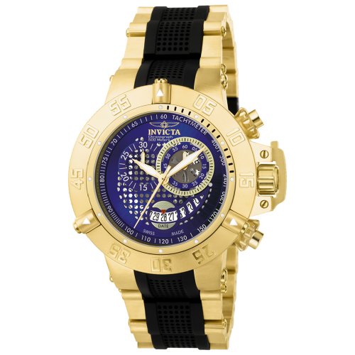 Invicta Men's 6232 Subaqua Collection Chronograph 18k Gold-Plated and Black Polyurethane Watch