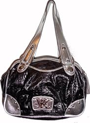 Kathy Van Zeeland Purse Handbag Triple Play Medium Satchel Black