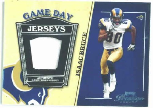 2004 Playoff Prestige GameDay Jerseys #GJ-12 Isaac Bruce St. Louis Rams (Piece of Authentic Game Worn Jersey - Football Cards)