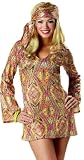 Sexy Adult Womens Go Go Costume 60s 70s Sequin Disco Dolly Dress Retro Girl Outfit + Head Wrap