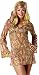 Sexy Adult Womens Go Go Costume 60s 70s Sequin Disco Dolly Dress Retro Girl Outfit + Head Wrap